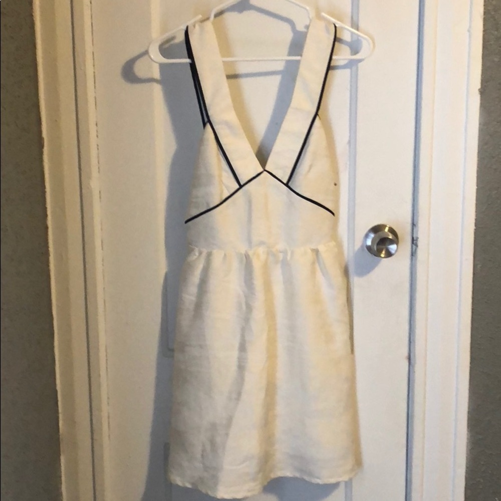 White & black dress